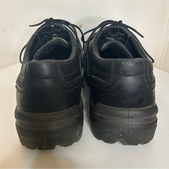 Red Wing King Toe black leather steel toed Oxford oil resistant work shoes.  13D